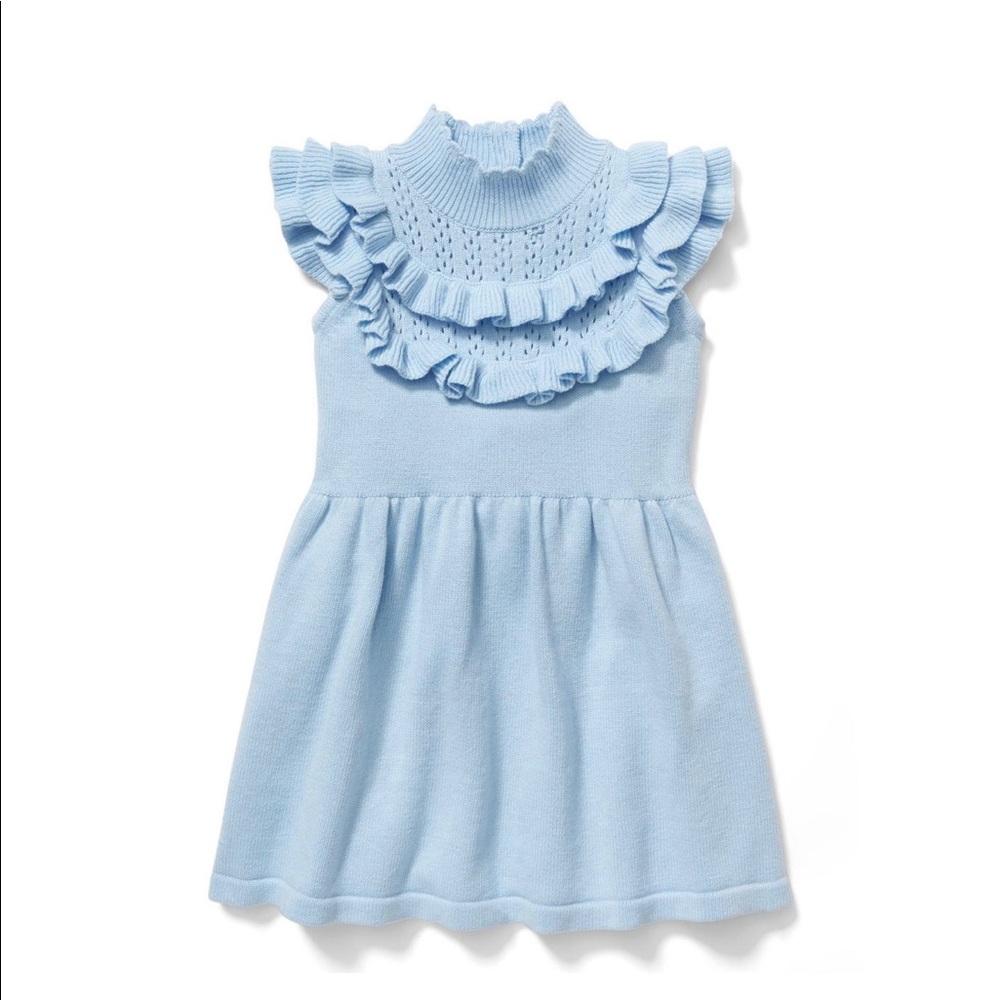 RUFFLE SWEATER DRESS